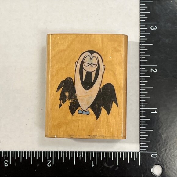 Rubber Stamp Vampire Design Canadian Maple Collections Bat Dracula Halloween - Picture 1 of 6